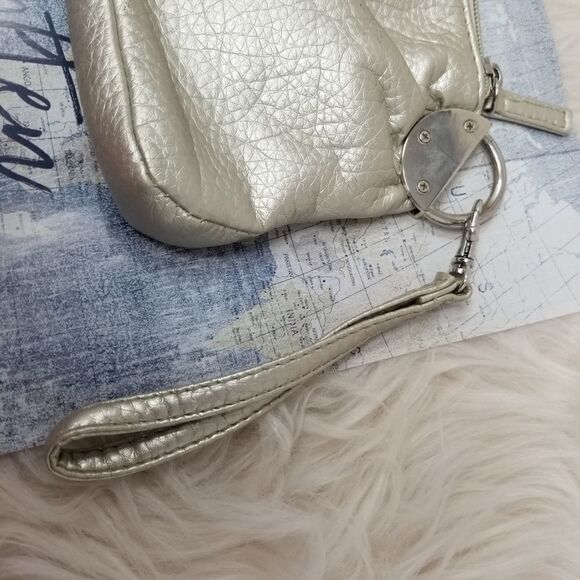 Silver Wristlet with Floral Accent - Picture 7 of 11